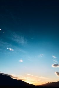 Preview wallpaper slope, sunset, sky, clouds