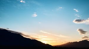 Preview wallpaper slope, sunset, sky, clouds