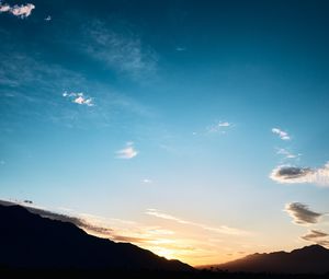 Preview wallpaper slope, sunset, sky, clouds