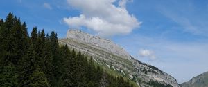 Preview wallpaper slope, trees, mountain, sky, nature