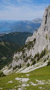 Preview wallpaper slope, trees, mountains, landscape