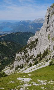 Preview wallpaper slope, trees, mountains, landscape