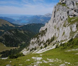 Preview wallpaper slope, trees, mountains, landscape