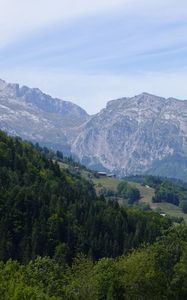 Preview wallpaper slope, trees, mountains, nature