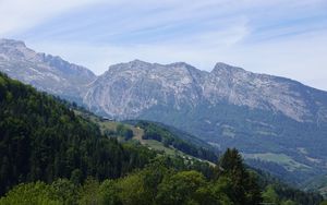 Preview wallpaper slope, trees, mountains, nature