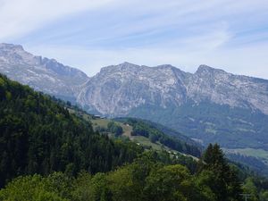 Preview wallpaper slope, trees, mountains, nature
