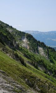 Preview wallpaper slope, trees, nature, mountains