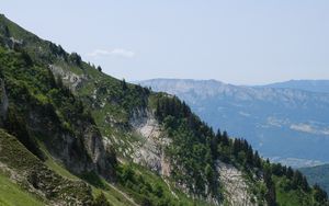 Preview wallpaper slope, trees, nature, mountains