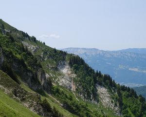 Preview wallpaper slope, trees, nature, mountains