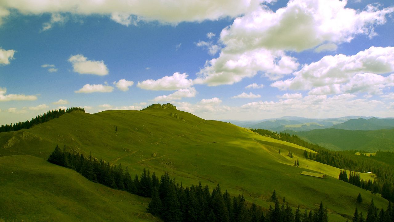 Wallpaper slopes, hills, green