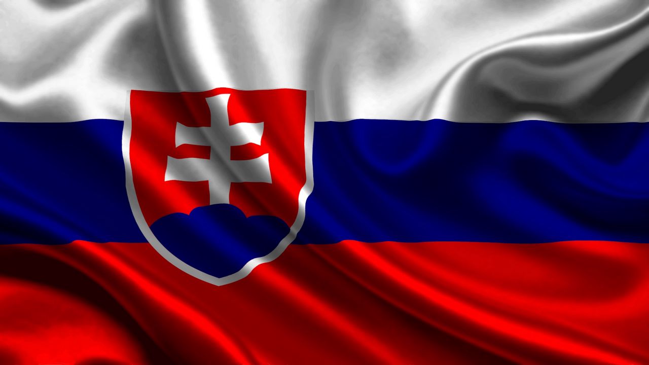 Wallpaper slovakia, satin, flag