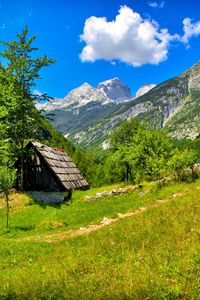 Preview wallpaper slovenia, mountains, grass, summer, sun