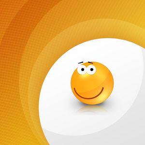 Preview wallpaper smile, emotion, yellow, vector