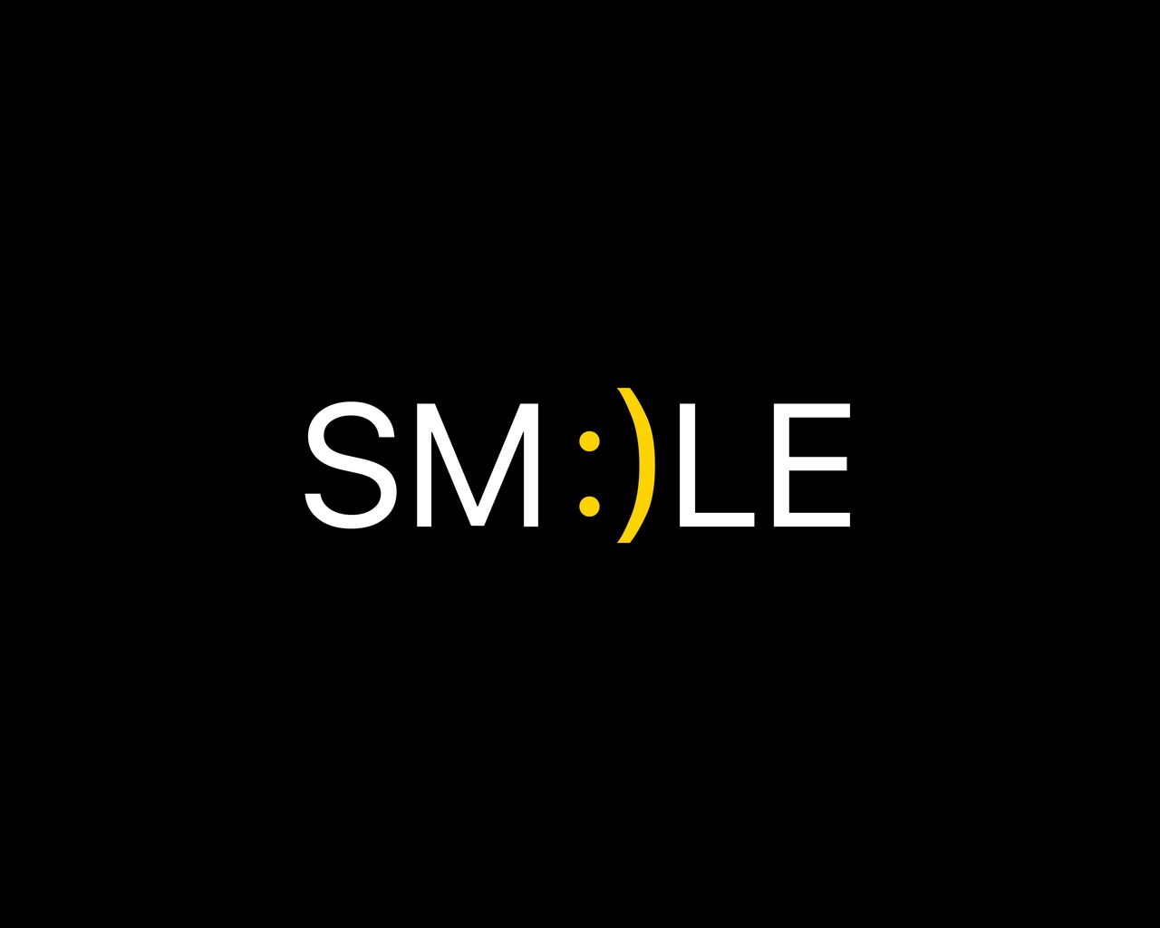 1280x1024 Wallpaper smile, positive, word, cheerful