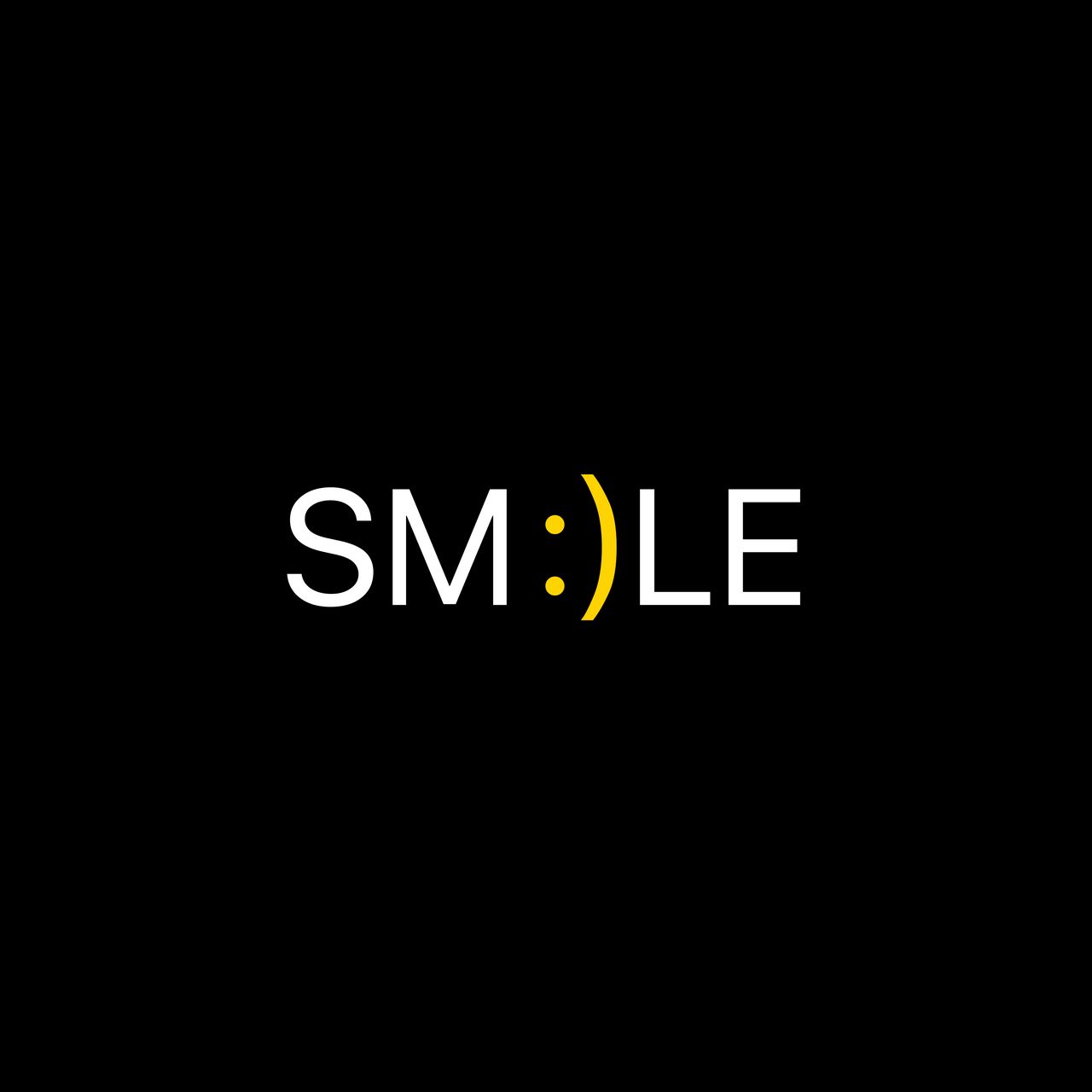 1280x1280 Wallpaper smile, positive, word, cheerful
