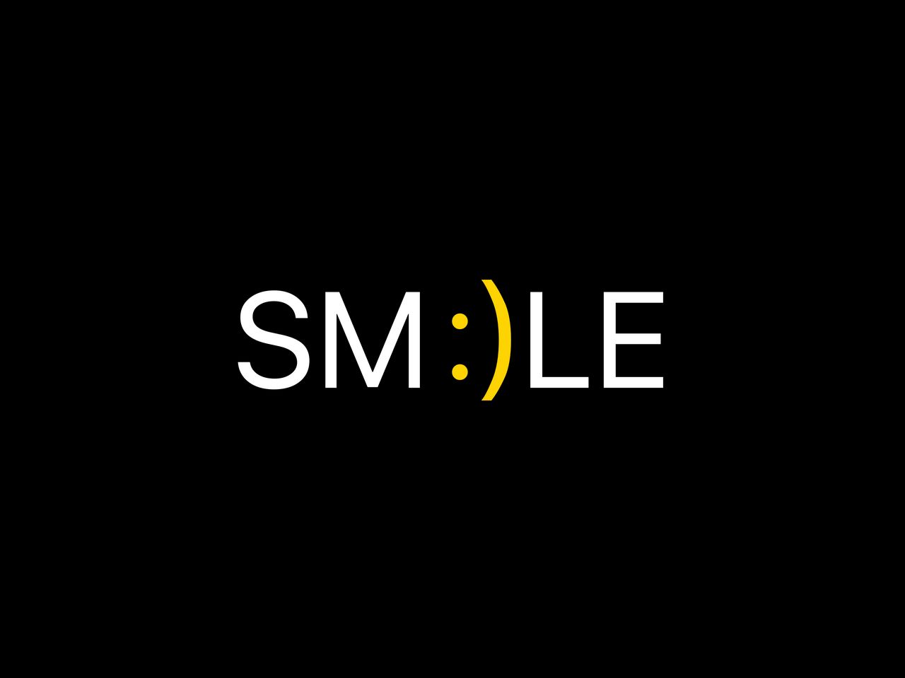 1280x960 Wallpaper smile, positive, word, cheerful