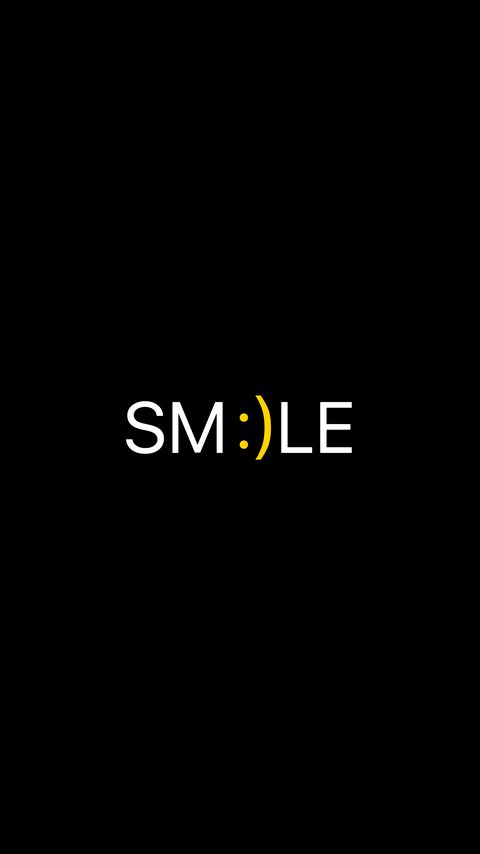 480x854 Wallpaper smile, positive, word, cheerful