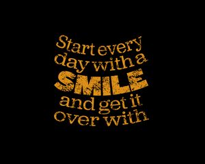 Preview wallpaper smile, quote, phrase, words, yellow