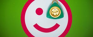 Preview wallpaper smile, red, button, eye