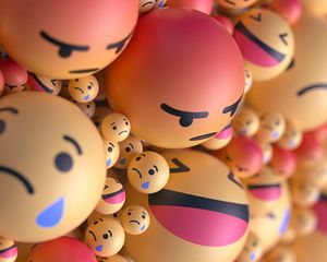 Preview wallpaper smiles, emoticons, balls, 3d, emotions