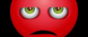Preview wallpaper smiley, anger, angry, discontent, red