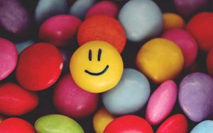 Preview wallpaper smiley, smile, candy, colorful