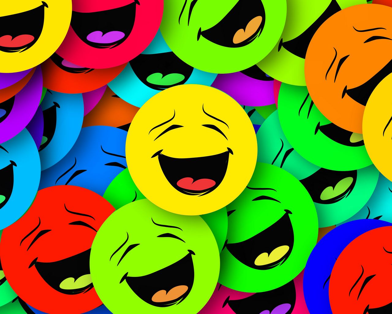 1280x1024 Wallpaper smilies, smiles, colorful, emotion