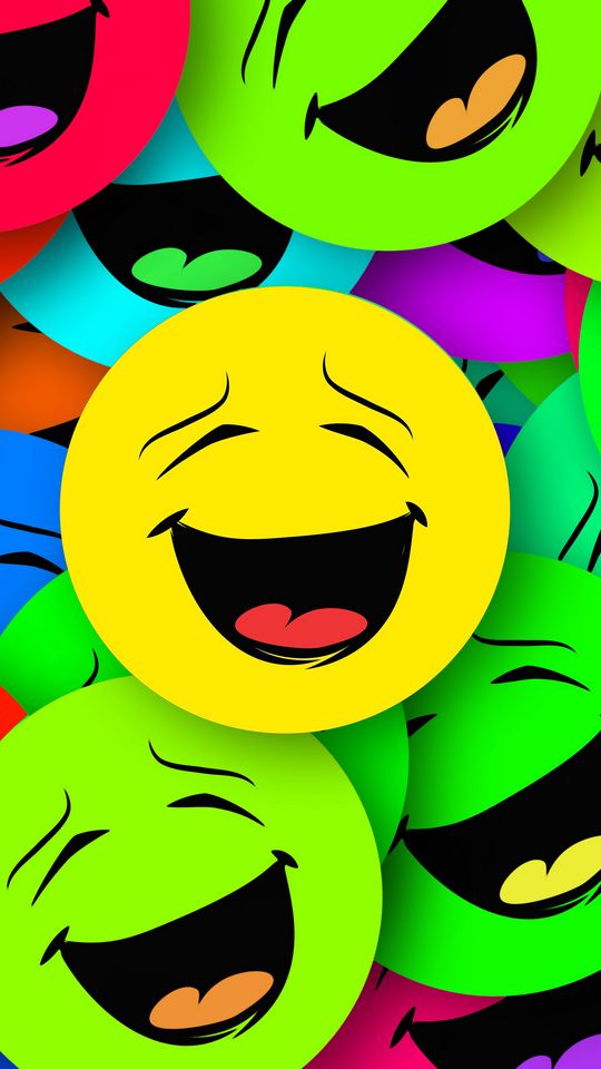540x960 Wallpaper smilies, smiles, colorful, emotion