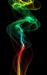 Preview wallpaper smoke, abstraction, digital, winding, color