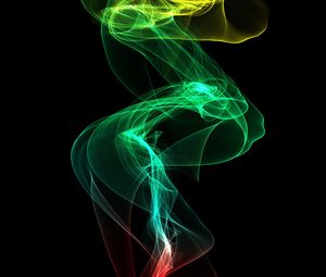 Preview wallpaper smoke, abstraction, digital, winding, color
