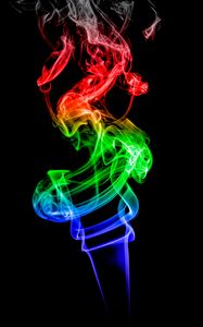 Preview wallpaper smoke, backlight, colorful, abstraction