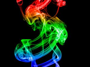 Preview wallpaper smoke, backlight, colorful, abstraction