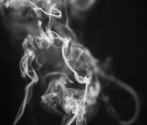 Preview wallpaper smoke, bends, black and white, bw