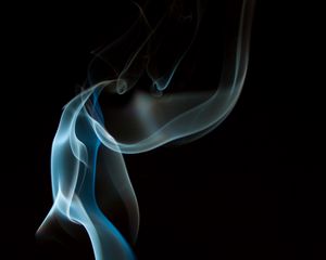 Preview wallpaper smoke, bends, blue, dark
