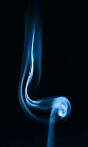 Preview wallpaper smoke, bends, dark, blue