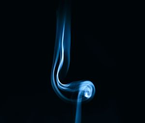 Preview wallpaper smoke, bends, dark, blue