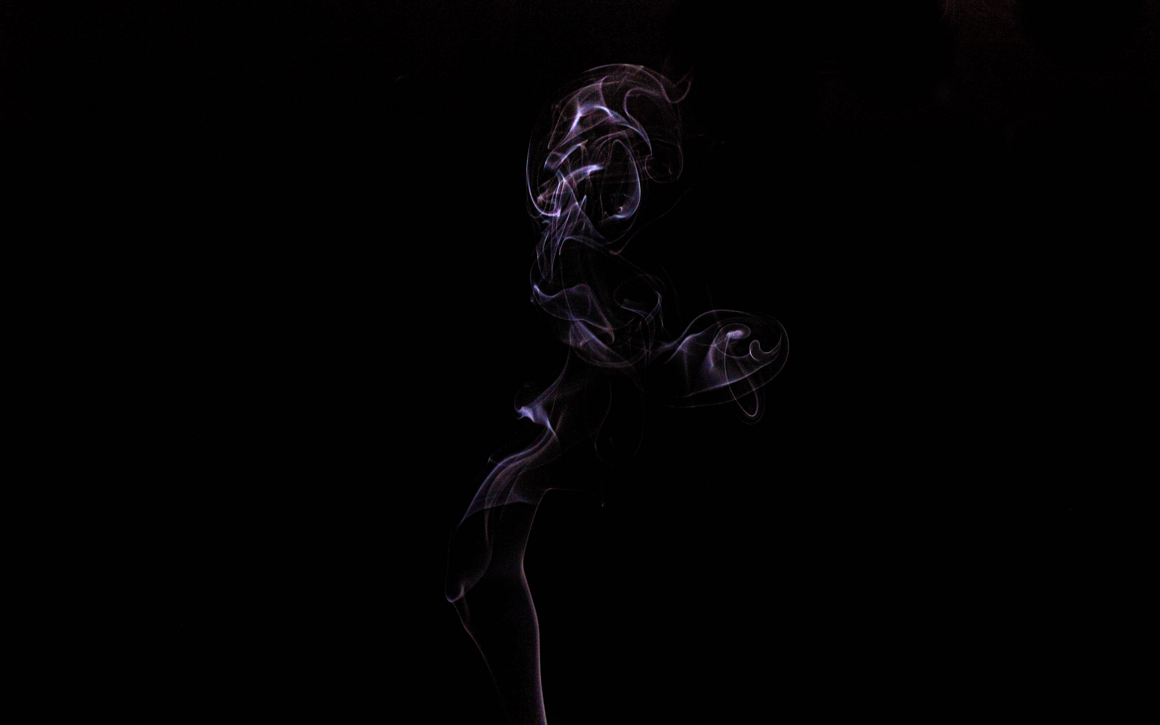 Download wallpaper 3840x2400 smoke, black, background 4k ultra hd 16:10