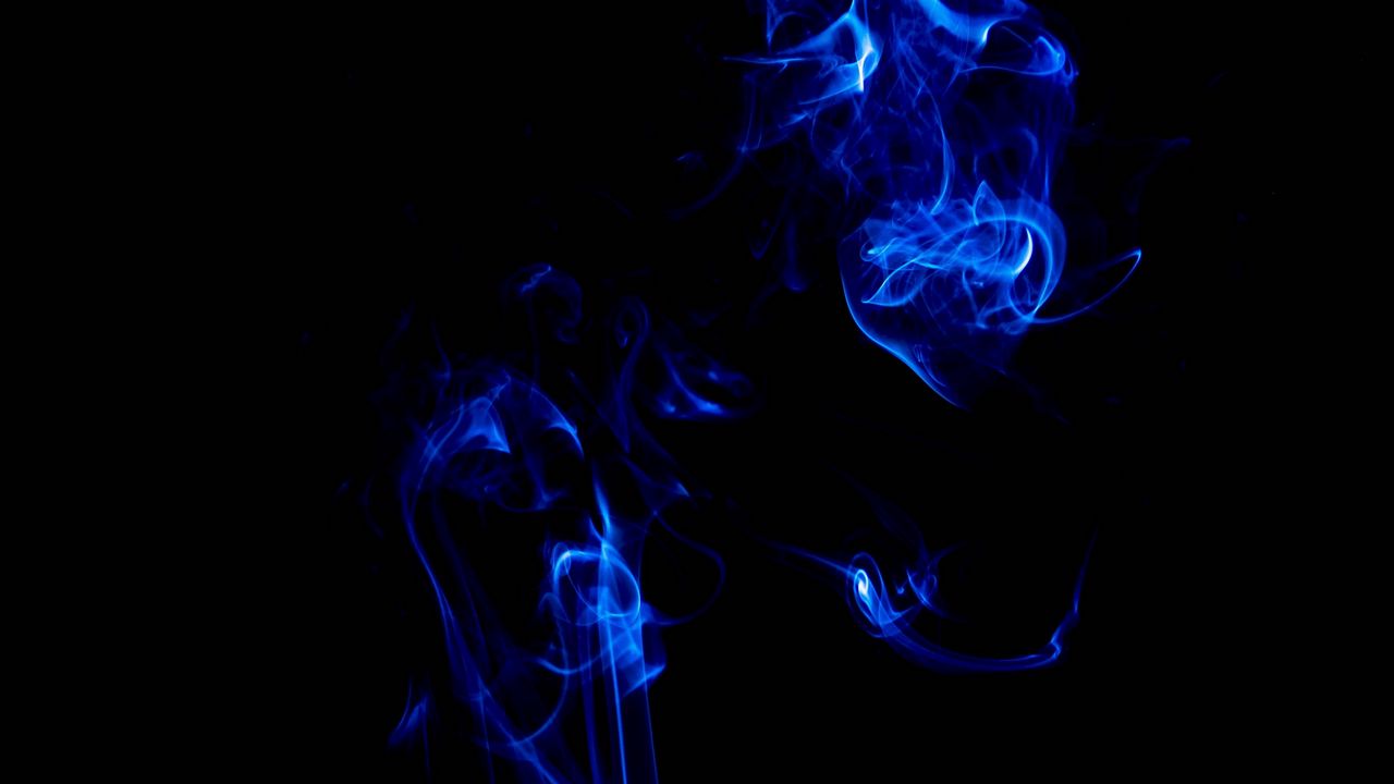 Wallpaper smoke, blue, shroud, clot, dark, colored smoke
