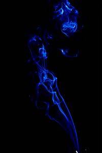Preview wallpaper smoke, blue, shroud, clot, dark, colored smoke
