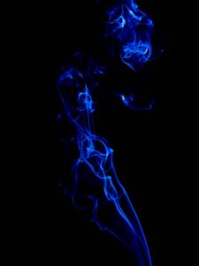 Preview wallpaper smoke, blue, shroud, clot, dark, colored smoke