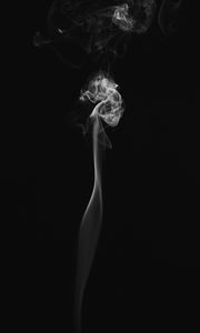 Preview wallpaper smoke, bw, clots, dark, darkness