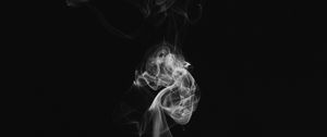 Preview wallpaper smoke, bw, clots, dark, darkness