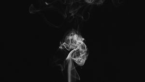 Preview wallpaper smoke, bw, clots, dark, darkness