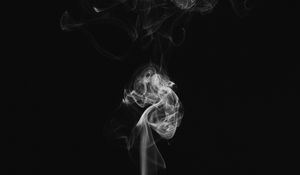 Preview wallpaper smoke, bw, clots, dark, darkness