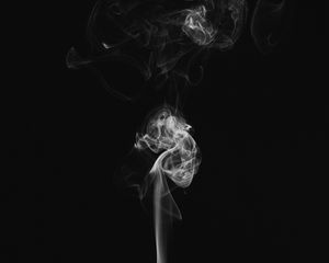 Preview wallpaper smoke, bw, clots, dark, darkness