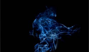 Preview wallpaper smoke, clot, shroud, blue, dark