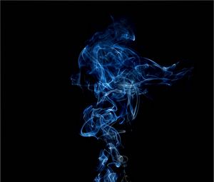 Preview wallpaper smoke, clot, shroud, blue, dark