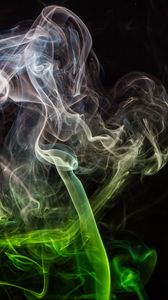 Preview wallpaper smoke, clot, veil, green, white