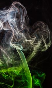 Preview wallpaper smoke, clot, veil, green, white