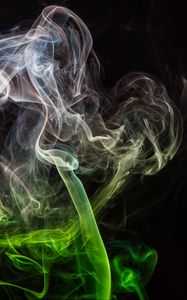 Preview wallpaper smoke, clot, veil, green, white